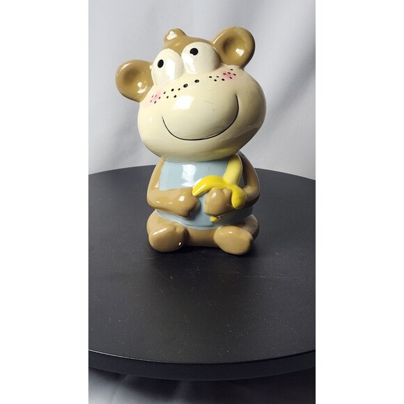 Other - Cute Ceramic monkey With A Banana Piggy bank. Great For A Kids Room. Has Stopper